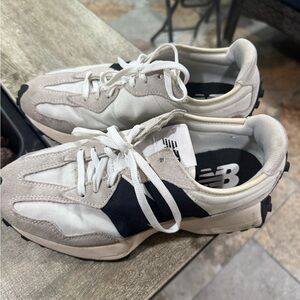 New Balance White and Black Sneakers